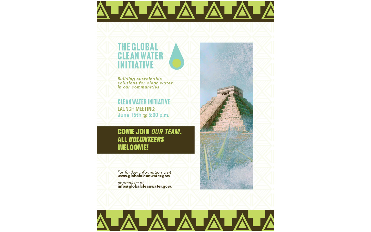 The Gloabal Clean Water Inititaive is committed to the environment and seek to make a strong impact on communities and preserving their environments.